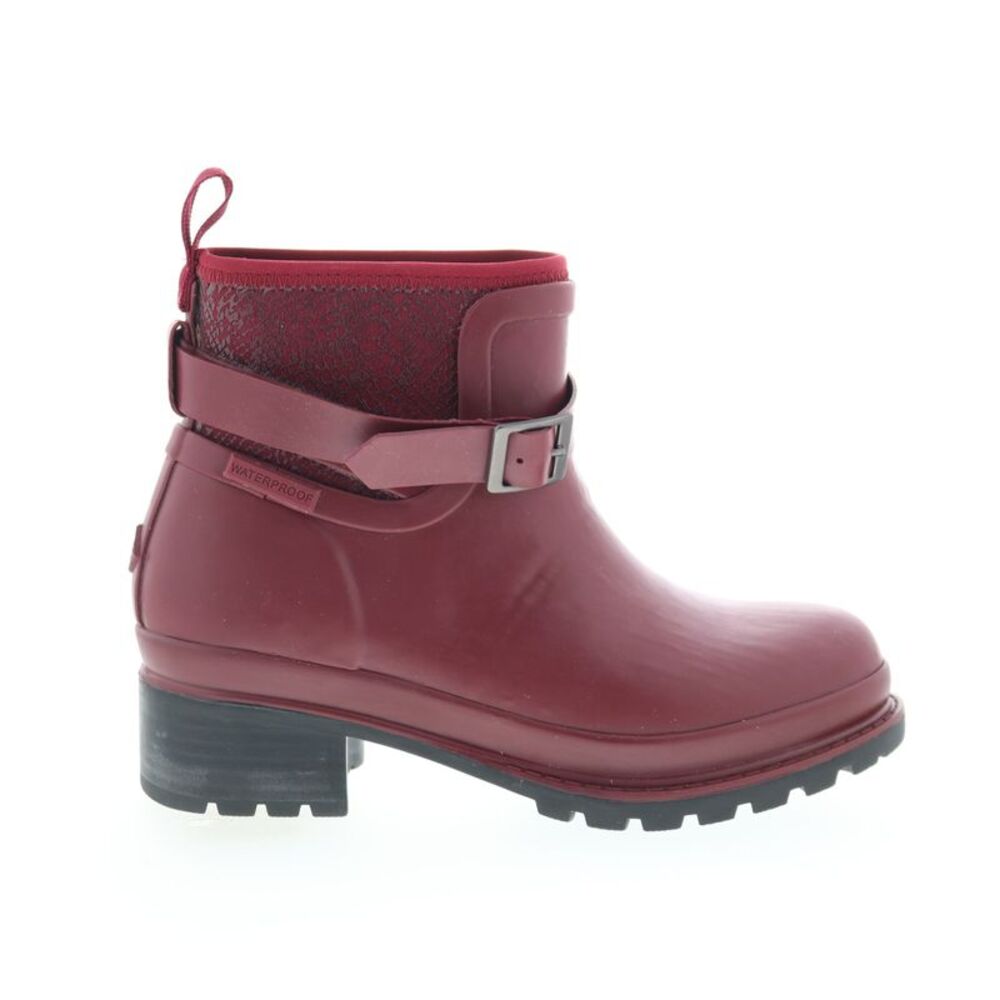Original Muck Womens Liberty Ankle Rubber Waterproof Red Boots (NWT)